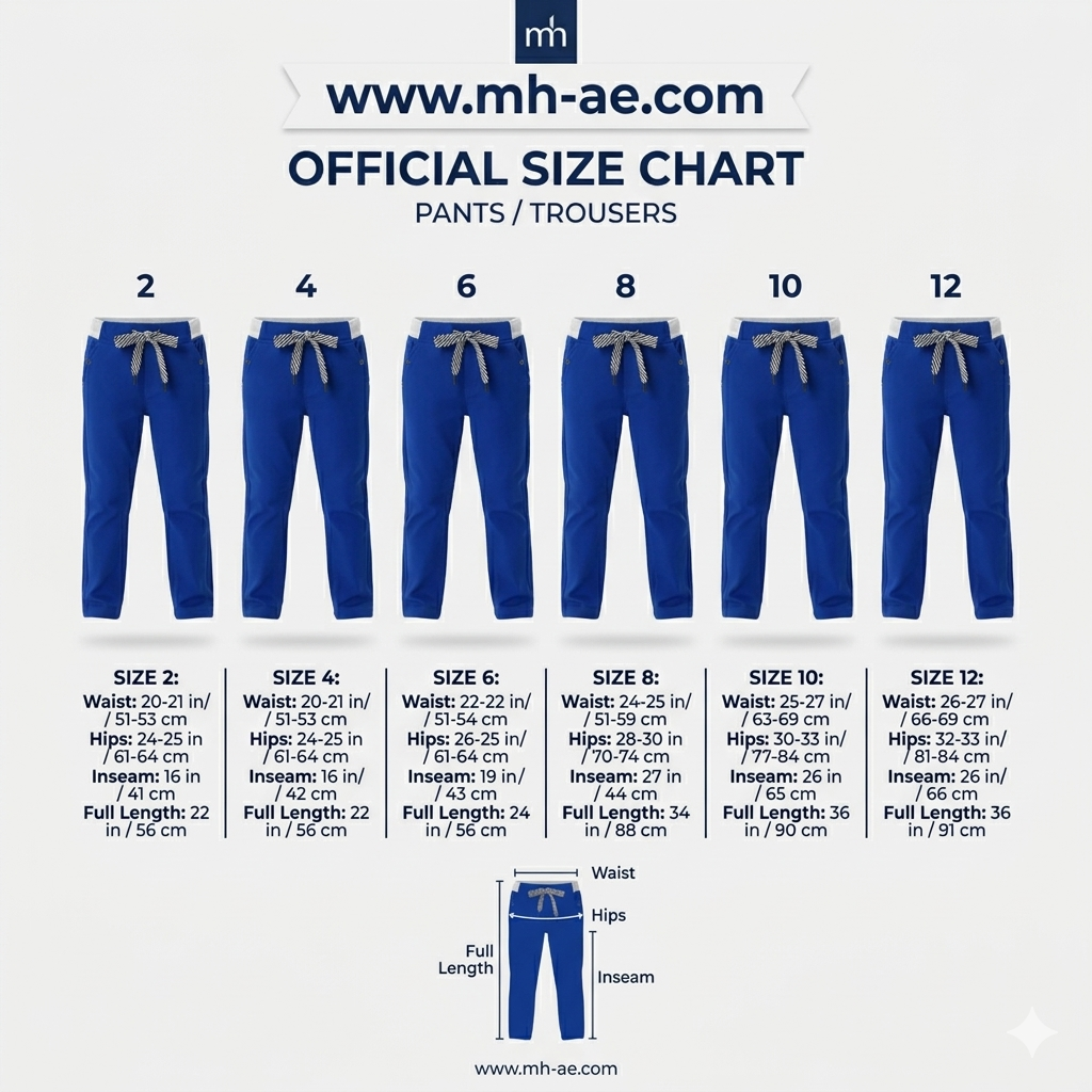 Boys Royal Blue Joggers Drawstring Casual Sweatpants Kids | Sizes 2-12Years | MH
