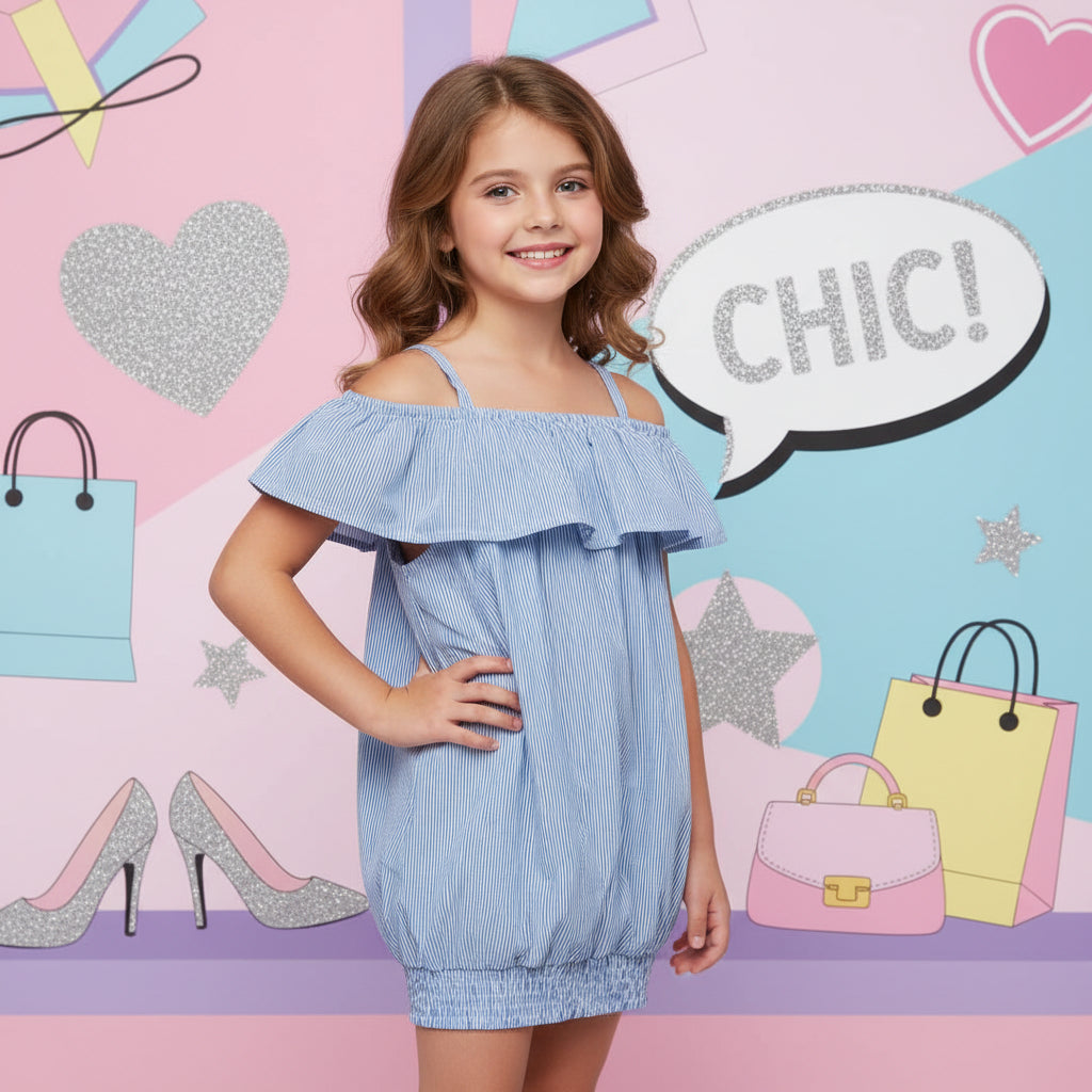 Girls' Off-Shoulder Ruffle Top & Smocked Dress Collection | Ages 2-12 Years | MH
