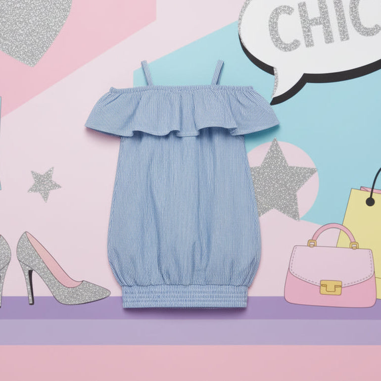 Girls' Off-Shoulder Ruffle Top & Smocked Dress Collection | Ages 2-12 Years | MH
