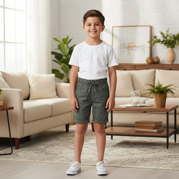 Boys Cotton Shorts for Kids 1-8 Years - Casual Drawstring Summer Shorts with Pockets | MH