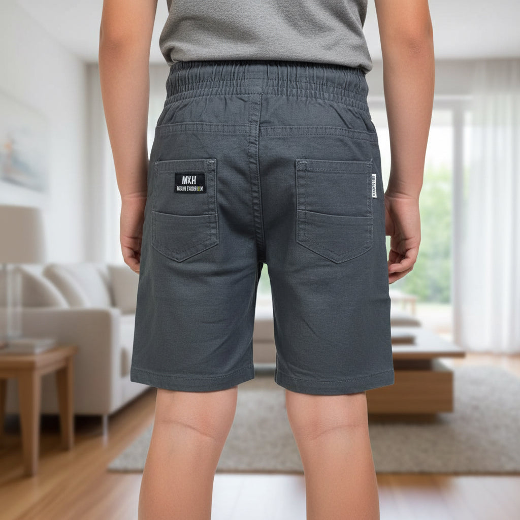 Boys Cotton Shorts for Kids 1-8 Years - Casual Drawstring Summer Shorts with Pockets | MH