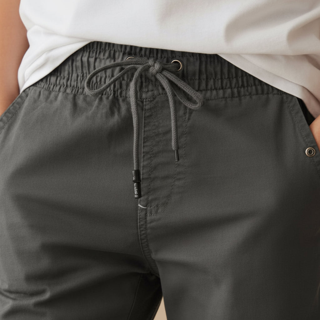 Teen Boys Grey Shorts 9-16 Years | Comfortable Casual Cotton Shorts with Drawstring Waist | MH