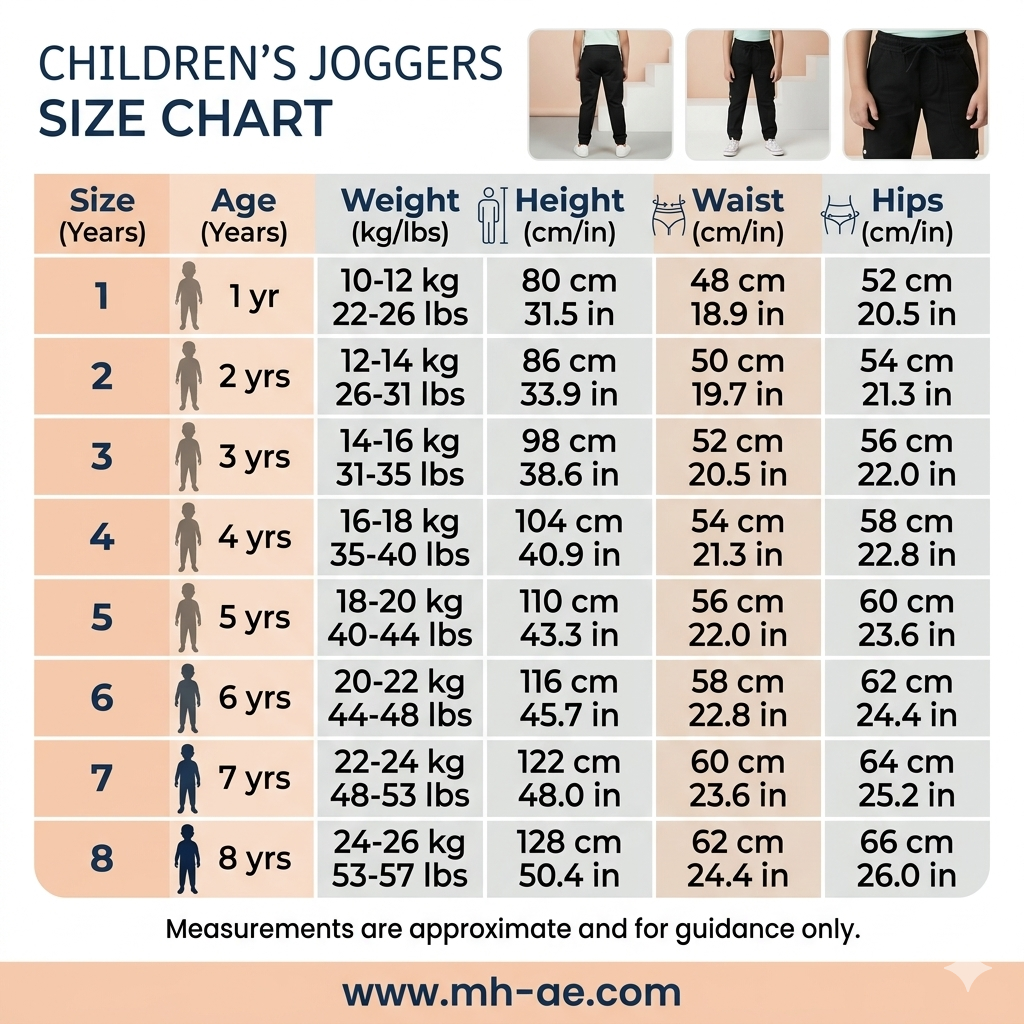 Boys Black Jogger Trousers Ages 1-8 Years - Stylish Elastic Cuff Playwear Pants | MH