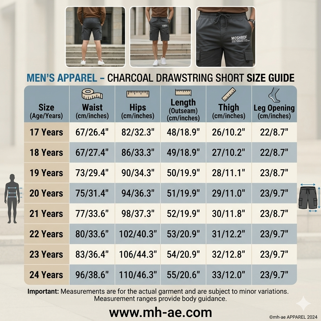 Young Men’s Grey Cargo Shorts 17-24 Years | Stylish Multiple Pockets Casual Shorts with Print | MH