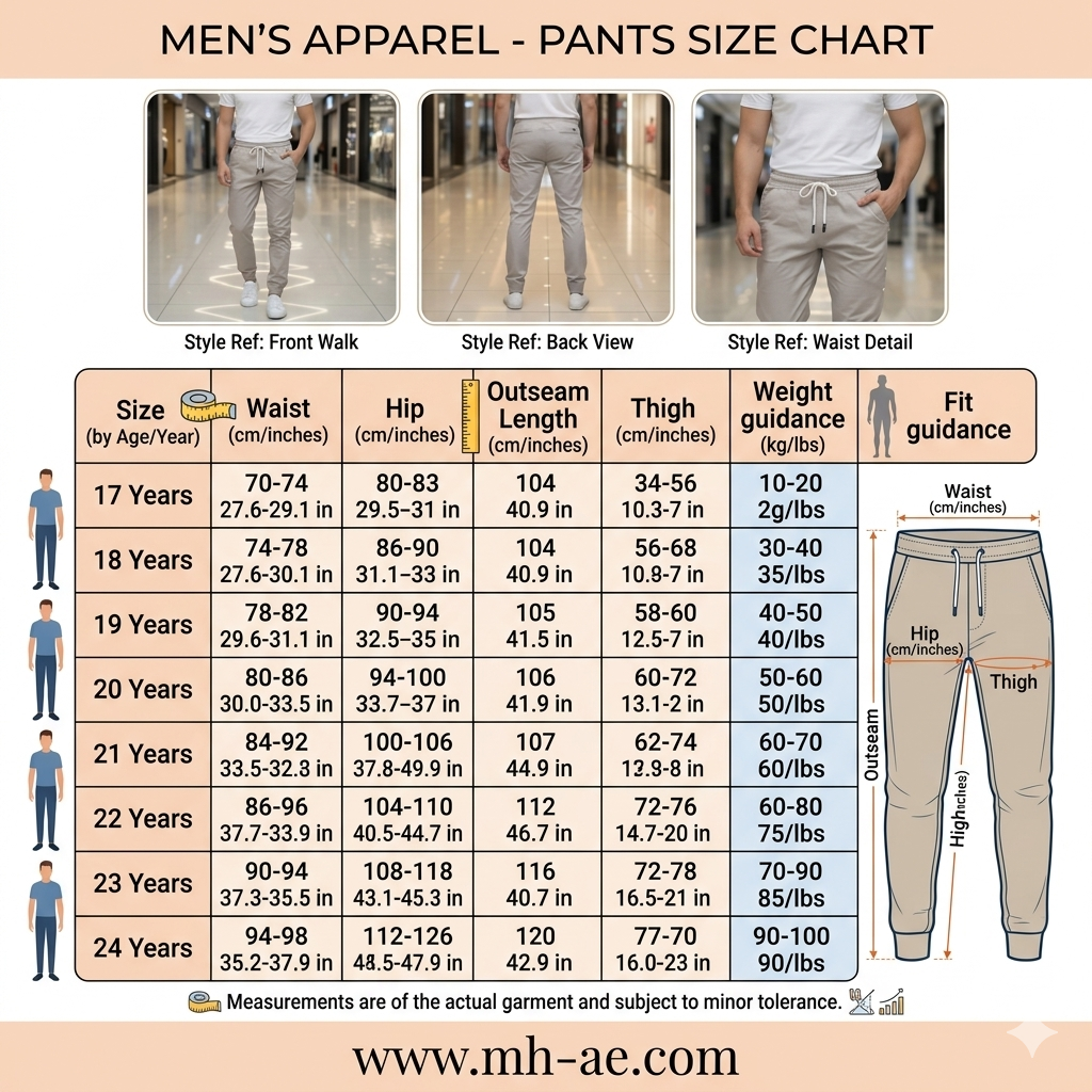 Young Men’s Light Grey Joggers 17-24 Years | Casual Cotton Pants with Elastic Waist & Cuffs | MH
