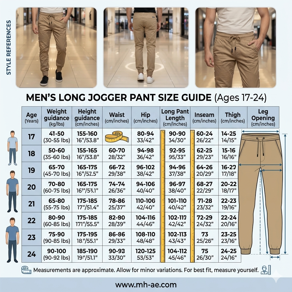 Men’s Beige Casual Jogger Pants 17-24 Years - Comfortable Drawstring Trousers with Pockets | MH