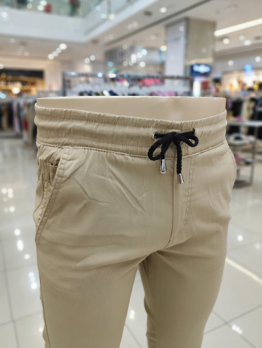 Men's Premium Beige Joggers - Relaxed Fit Drawstring Sweatpants | 4 Colors | S to XXL | MH