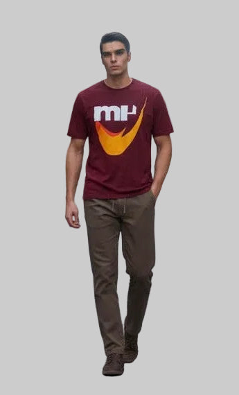 Men’s MH Signature Logo Graphic T-Shirt | White & Grey | 5 Colours | Sizes S-XL| MH UAE