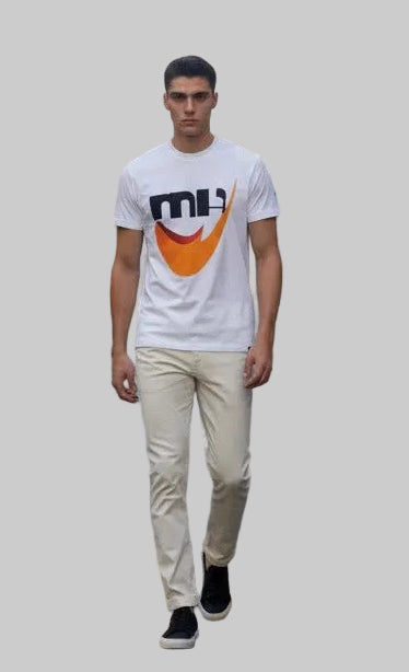 Men’s MH Signature Logo Graphic T-Shirt | White & Grey | 5 Colours | Sizes S-XL| MH UAE