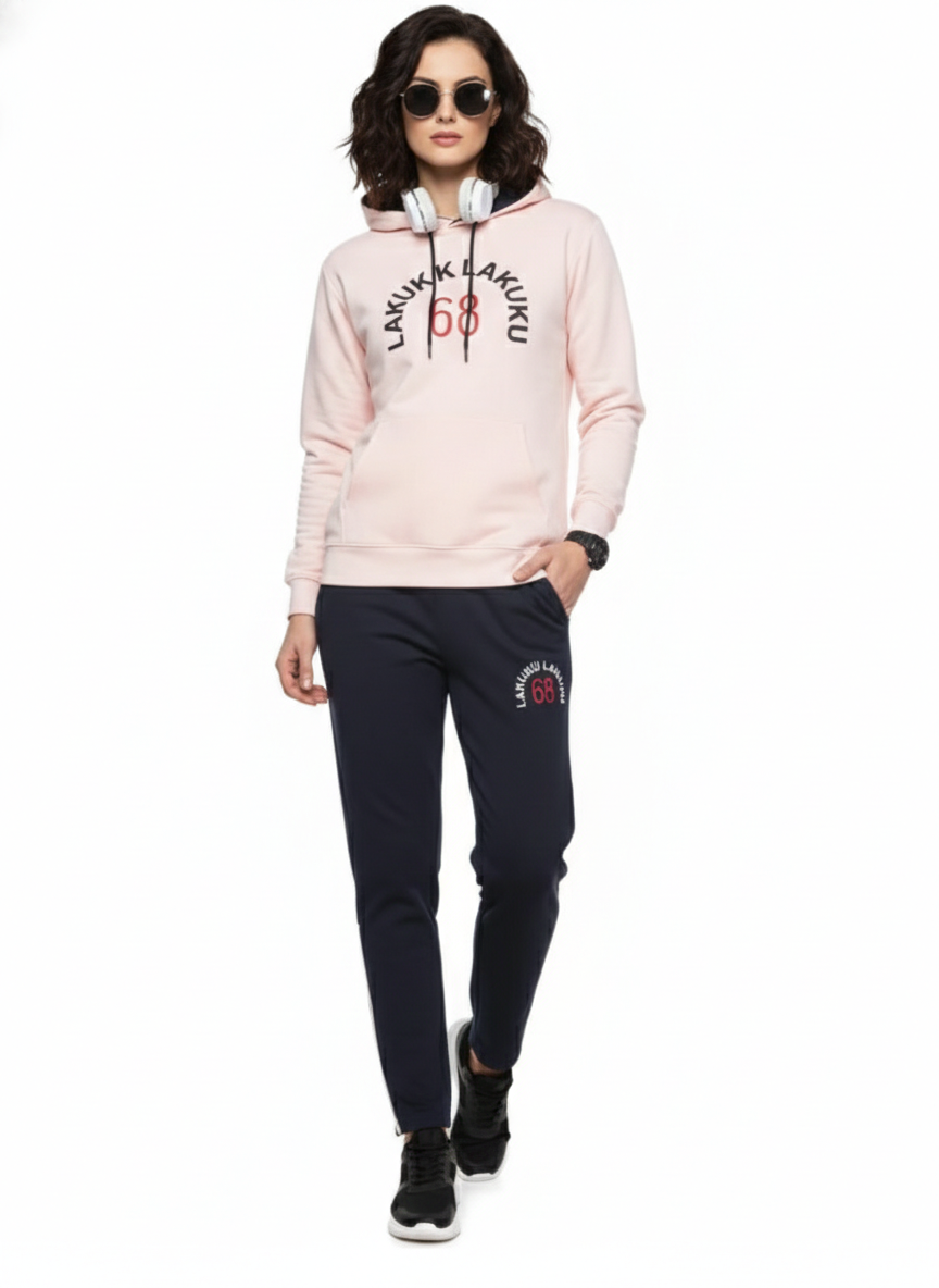 Women's 68" Embroidered Premium Hoodie & Jogger Tracksuit Set | MH
