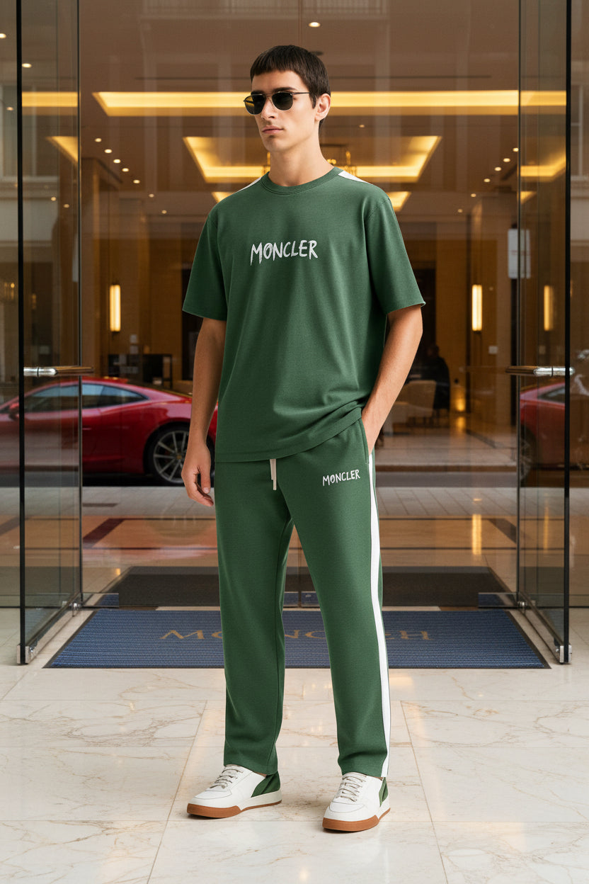 Signature Moncler Co-ord Set – Short Sleeve & Joggers | MH Sizes (M-XXL)