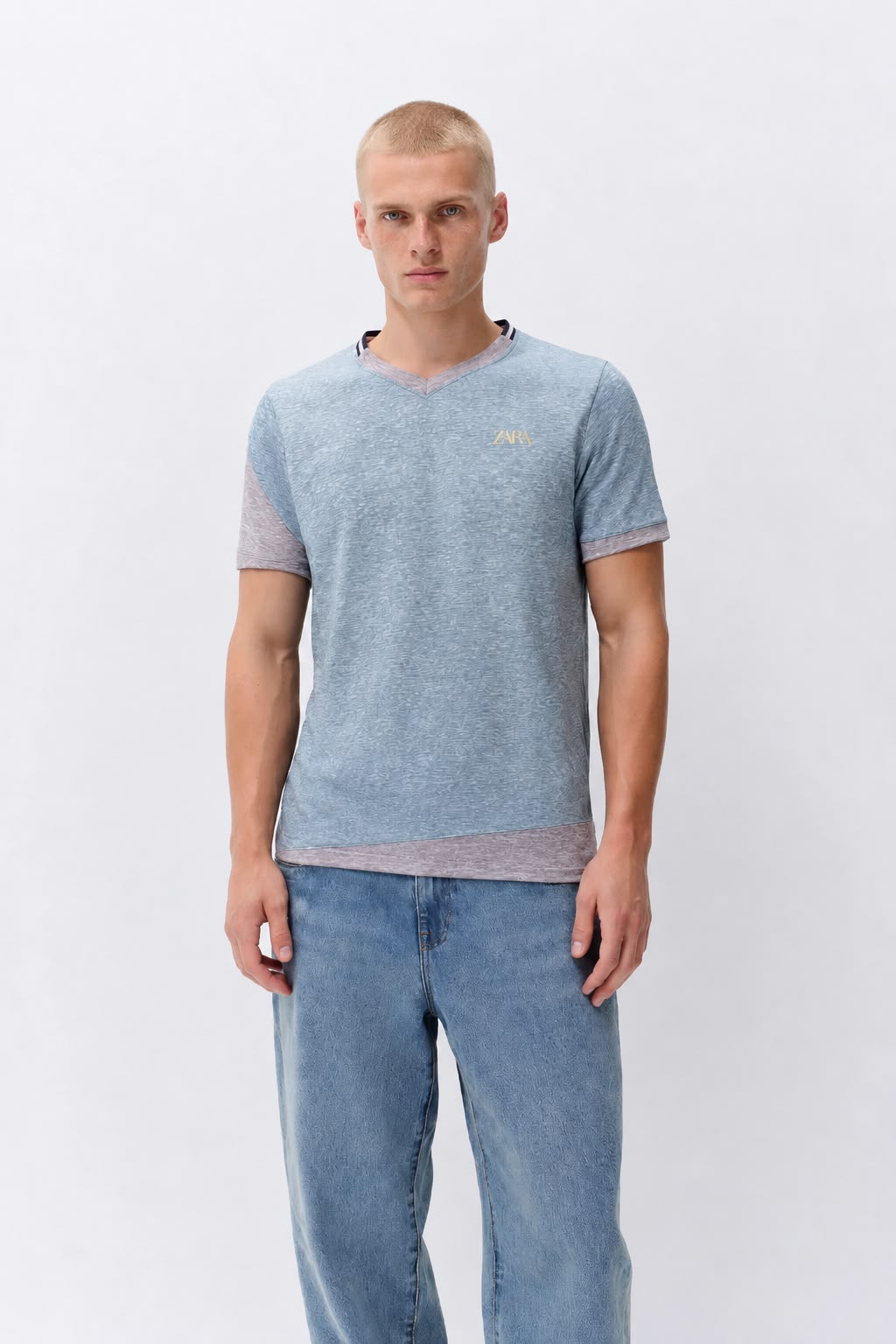 Contour V-Neck Regular Sports Cotton Tee