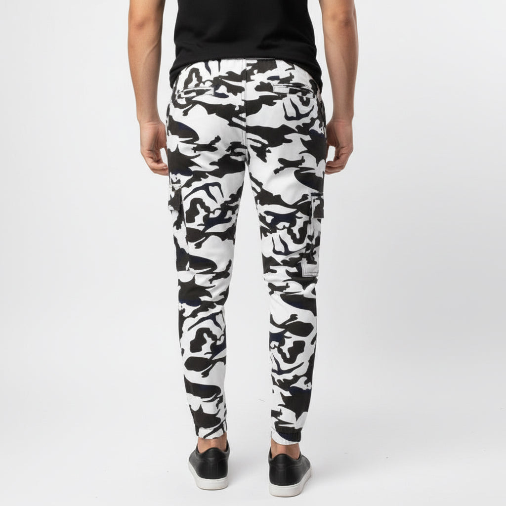 Men's Camo Cargo Rugged Army Print 4-Pocket Joggers – Heavy Duty Camo Pant (Sizes 30-38) | MH
