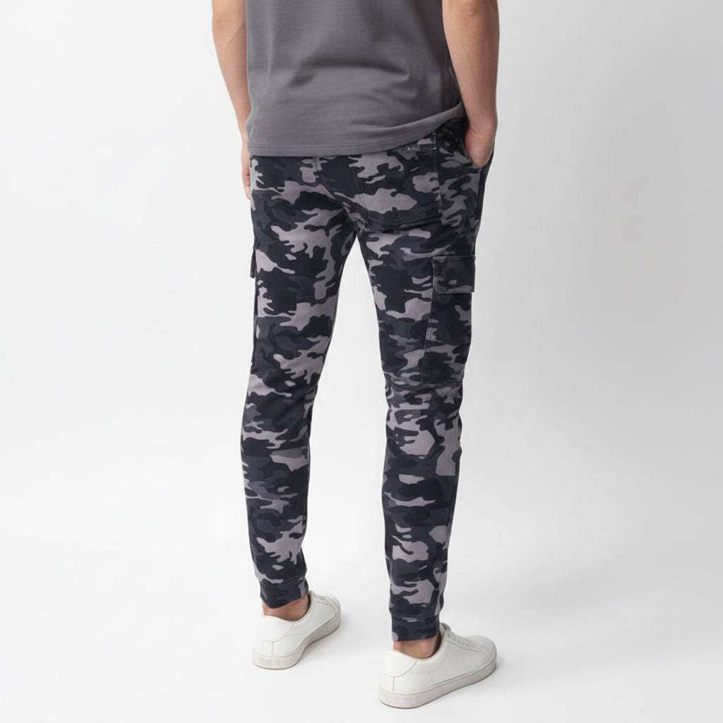 Men's Camo Cargo Rugged Army Print 4-Pocket Joggers – Heavy Duty Camo Pant (Sizes 30-38) | MH