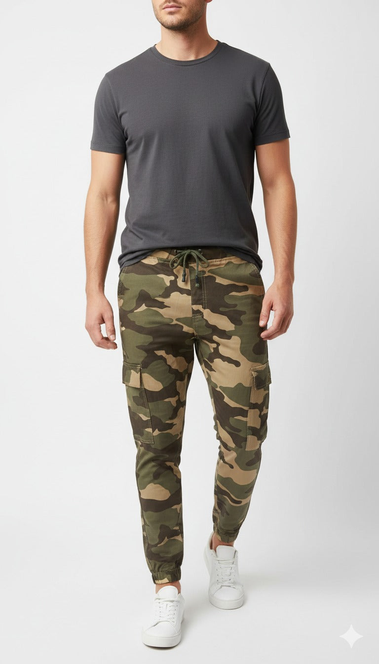 Men's Camo Cargo Joggers./MH