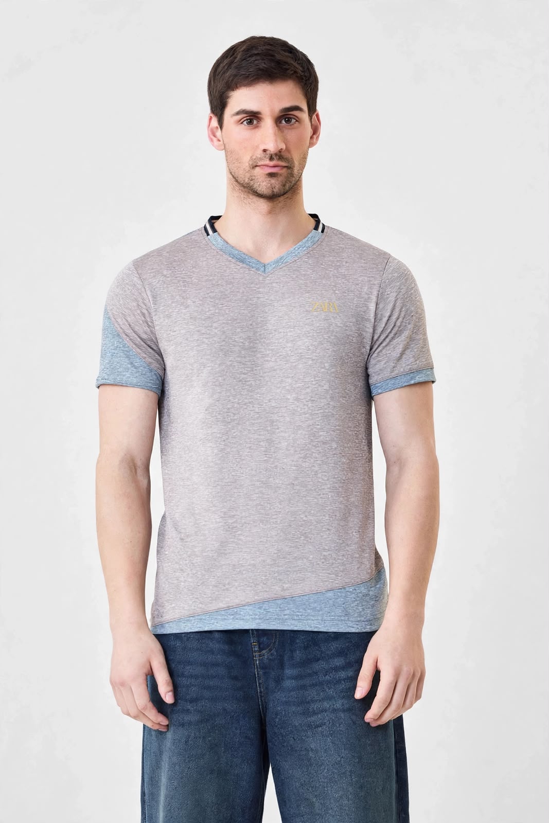 Contour V-Neck Regular Sports Cotton Tee