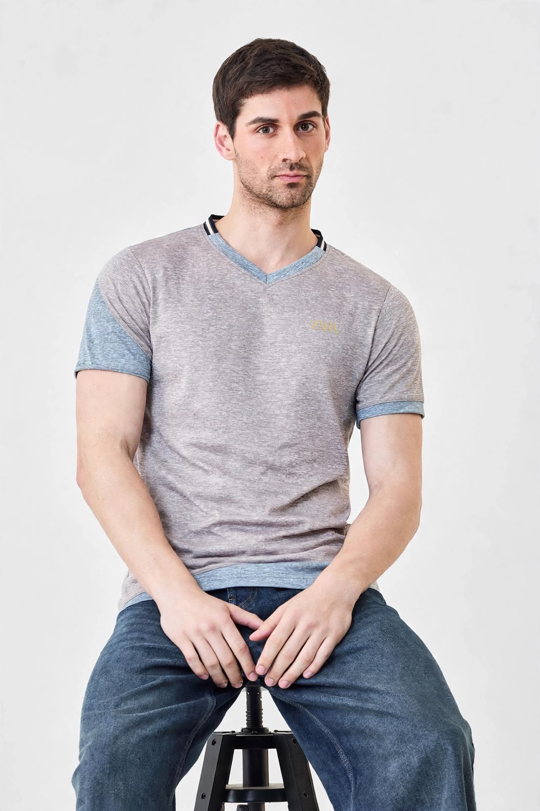 Contour V-Neck Regular Sports Cotton Tee