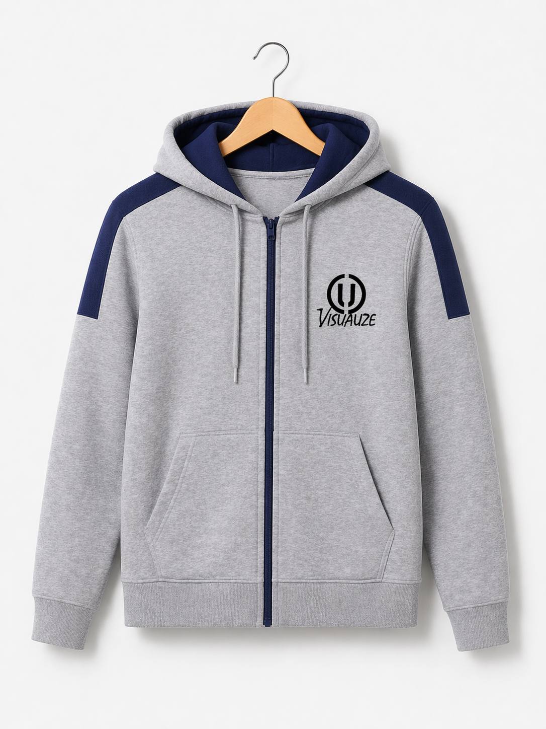 Premium Men’s Zip Hoodie Grey – Comfortable Streetwear Jacket | Sizes S-XXL | MH