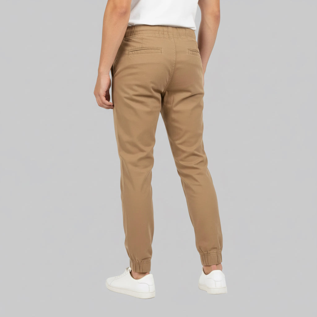 Men's Solid Cotton 4 pocket super stretch Joggers - Casual Drawstring Trousers with Pockets | Sizes 30"-38" | MH