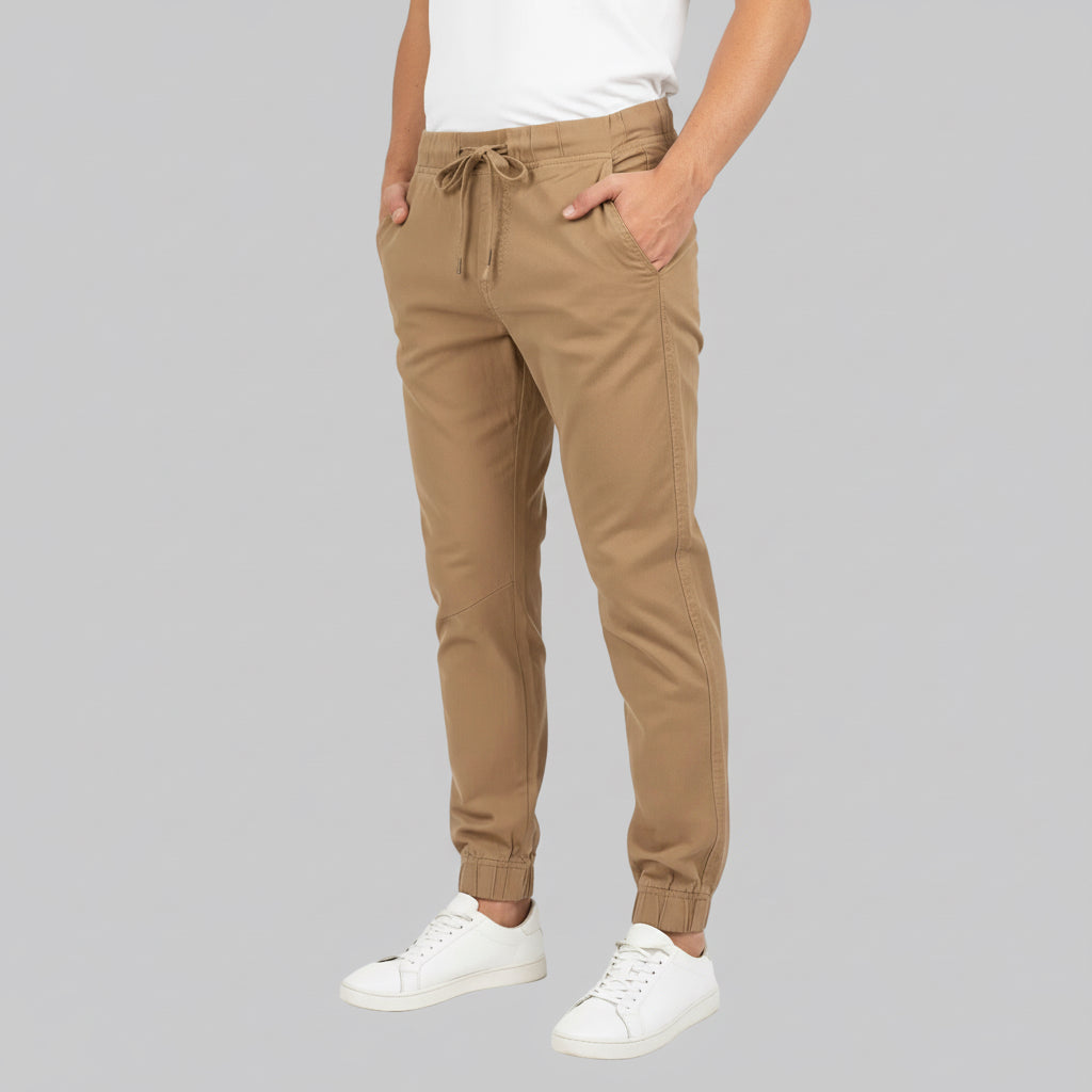 Men's Solid Cotton 4 pocket super stretch Joggers - Casual Drawstring Trousers with Pockets | Sizes 30"-38" | MH
