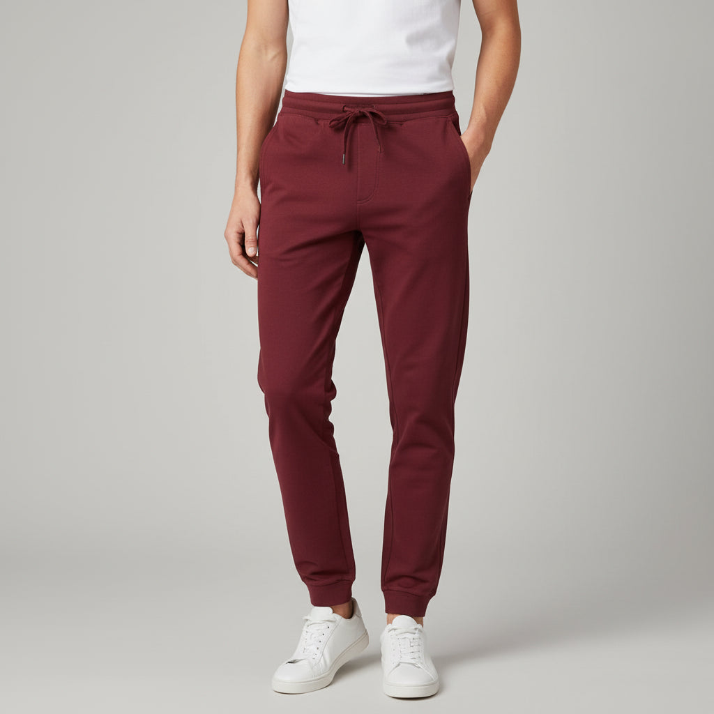 Men's Solid Cotton 4 pocket super stretch Joggers - Casual Drawstring Trousers with Pockets | Sizes 30"-38" | MH