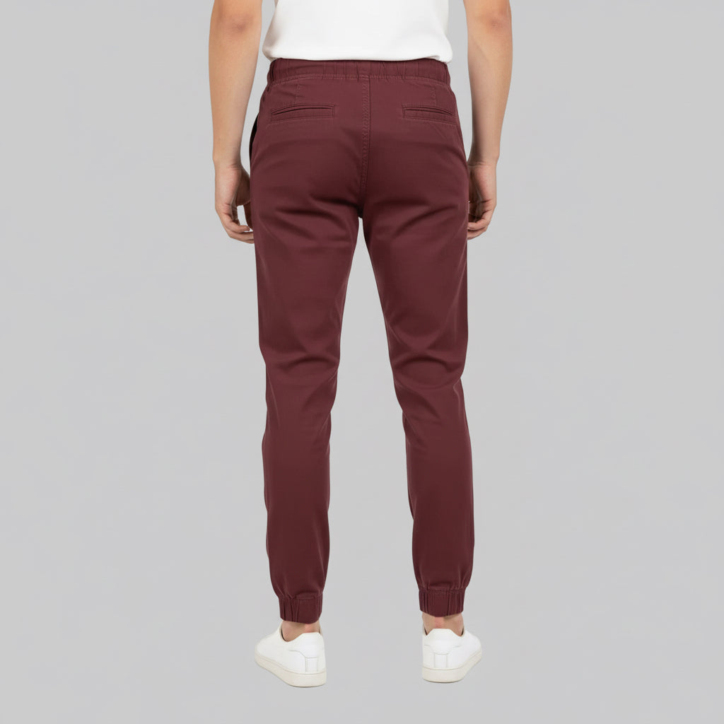 Men's Solid Cotton 4 pocket super stretch Joggers - Casual Drawstring Trousers with Pockets | Sizes 30"-38" | MH