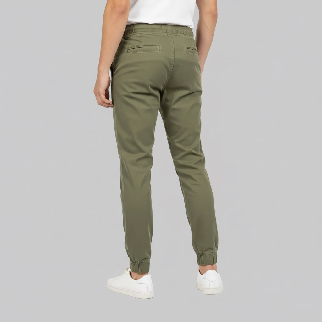 Men's Solid Cotton 4 pocket super stretch Joggers - Casual Drawstring Trousers with Pockets | Sizes 30"-38" | MH