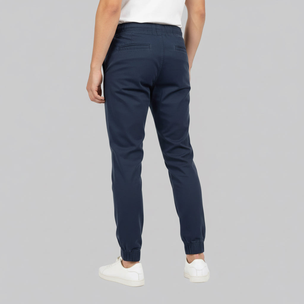 Men's Solid Cotton 4 pocket super stretch Joggers - Casual Drawstring Trousers with Pockets | Sizes 30"-38" | MH