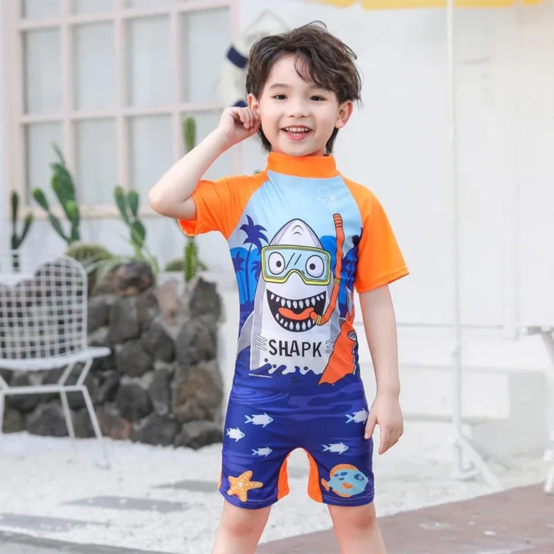 Kids Toddler Boys Swimsuit Long Sleeve  3 4 5 6 7 8 10 Years.