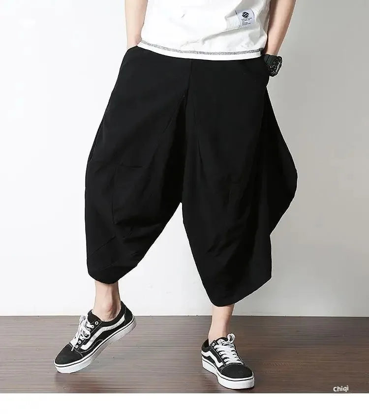 Casual Linen Pants For Men Chinese Style.