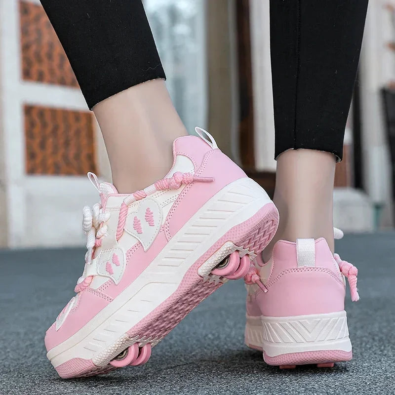Sneakers Sports Kids Roller Skate Shoes Fashion Girls Boys.