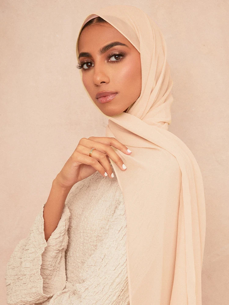 Premium Chiffon hijab soft Malaysia scarf tudung scarves chiffon crepe hijab for women.