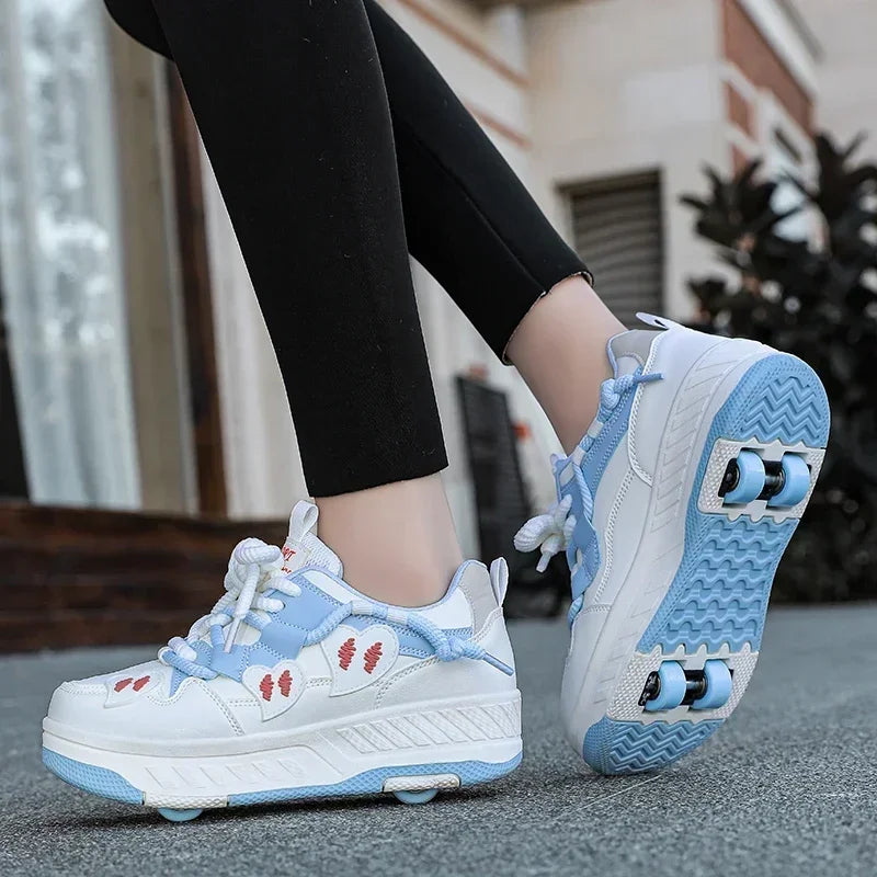 Sneakers Sports Kids Roller Skate Shoes Fashion Girls Boys.