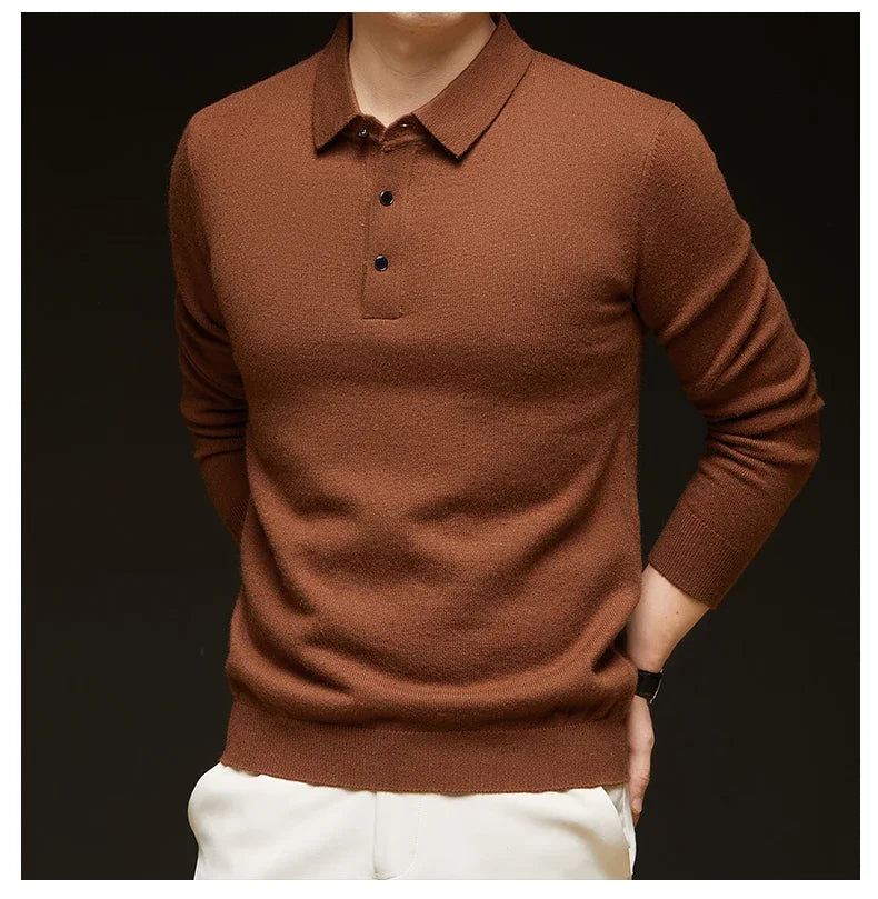 7 Colors Business Men's Sweater Knitwear Autumn Winter Casual.
