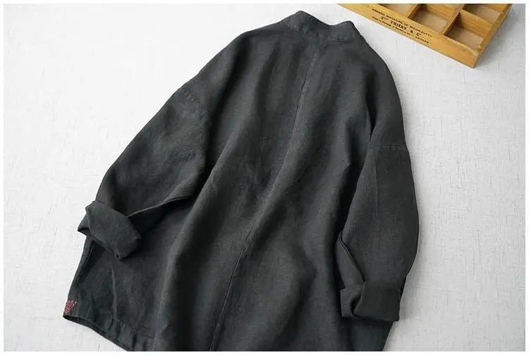 Nomikuma Causal Women Cotton Linen Blazer .