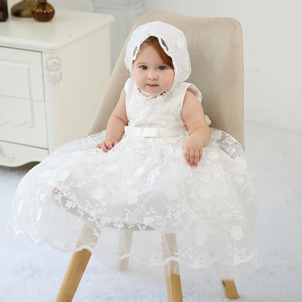 baby girl dresses embroidery pearl 1 year birthday dress wedding party christening baby girl clothes for 3-24 month