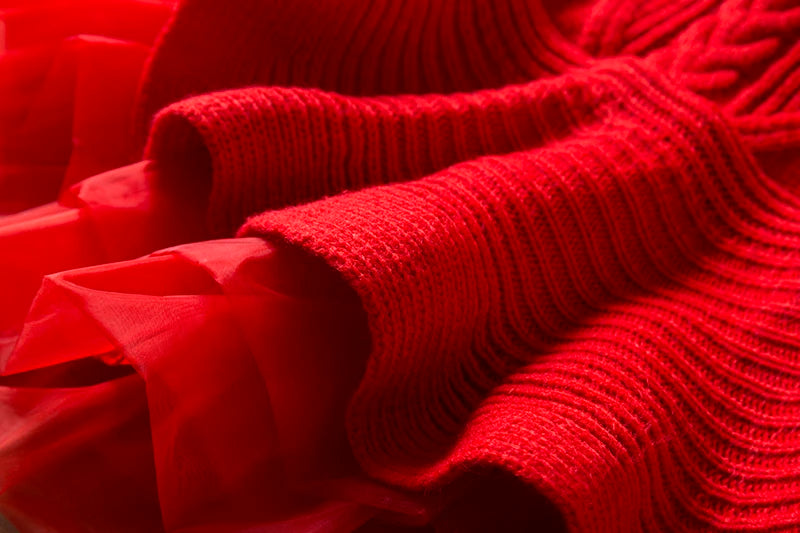 Knitted Sweater Girl's Dress for 3 to 8 Years Full Sleeve .