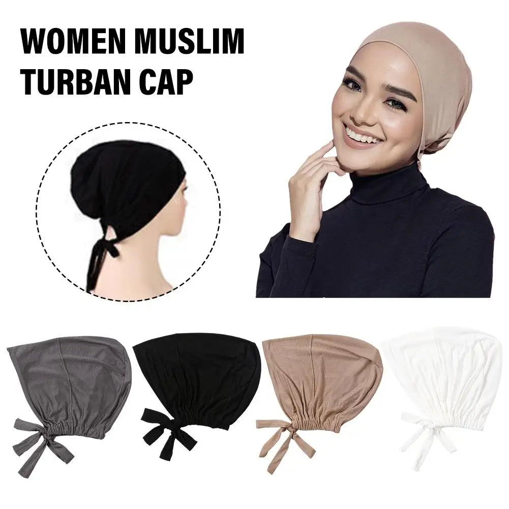 Womens Muslim Stretch Turban Cap Soft Modal Muslim.