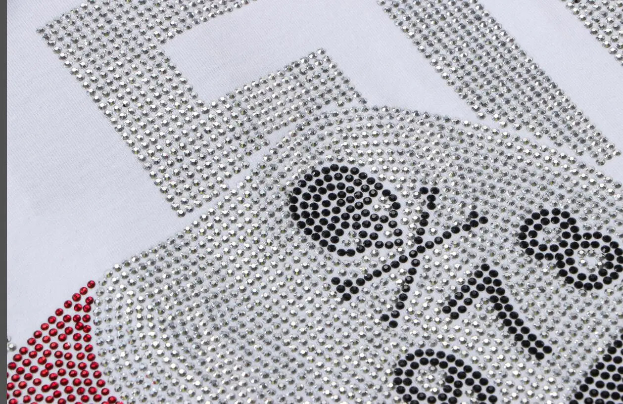 2024 Rhinestones outfit Men  style Fashion Casual Streetwear tracksuit  New men  brand designer