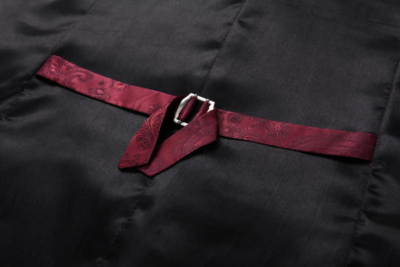 New High-end Suit Collar Jacquard White Vest for Men,