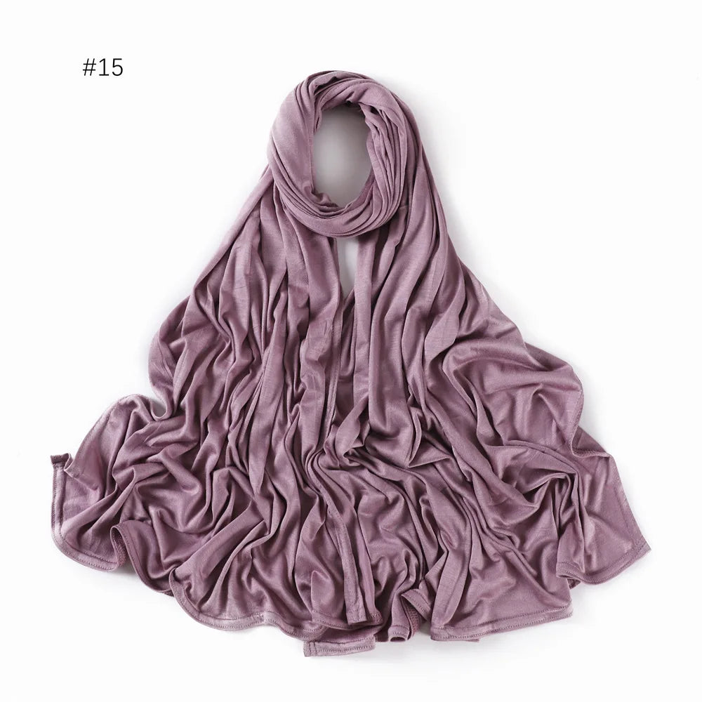 Modal Cotton Jersey Hijabs For Woman Long Muslim Scarf .