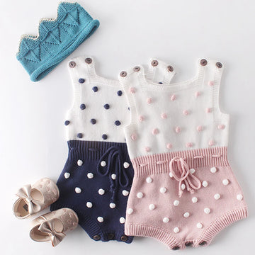 Baby Boys Girls Knit Rompers Baby Clothes New Spring Autumn Knit Rompers Infant Boys Girls Vest Triangle Rompers Baby Clothes
