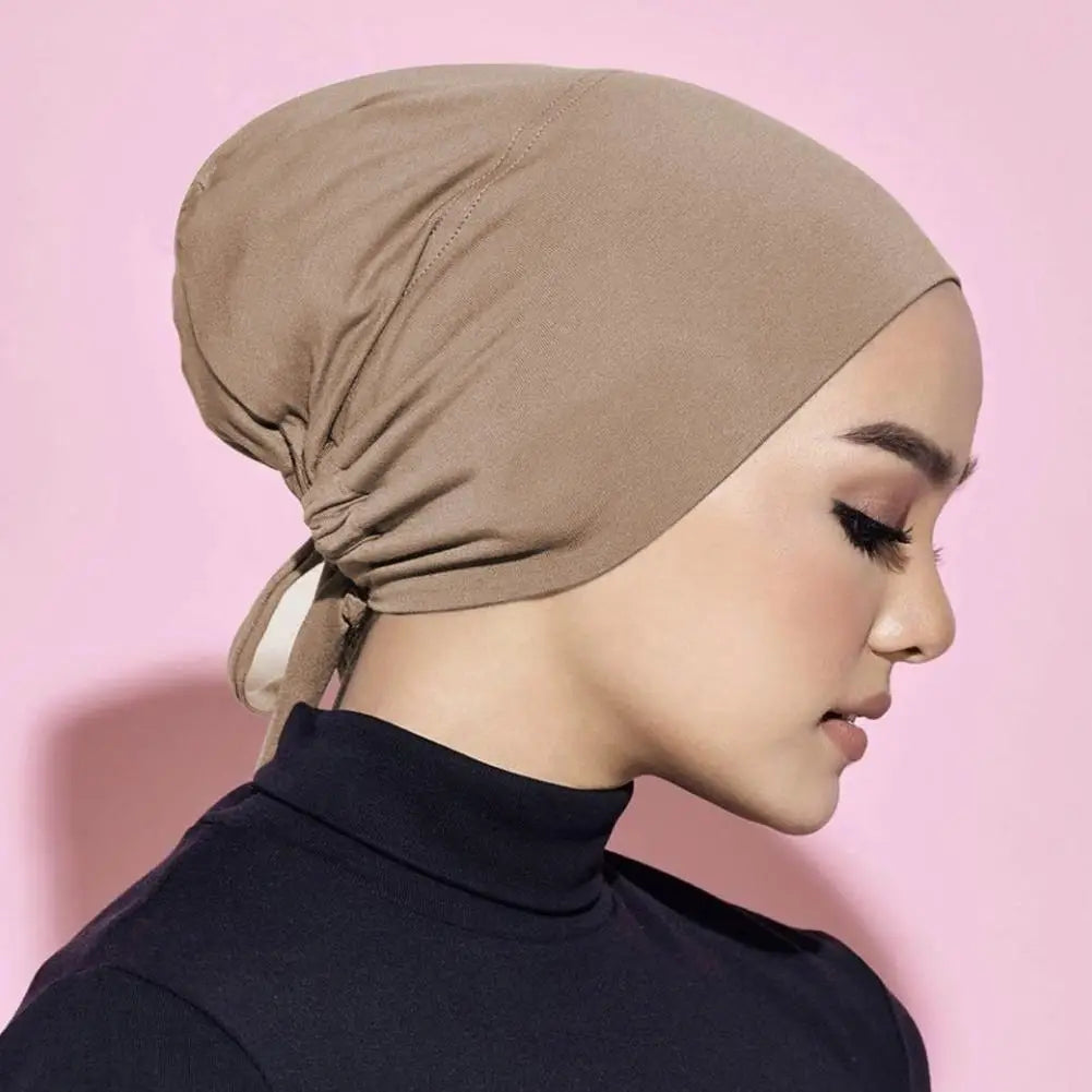 Womens Muslim Stretch Turban Cap Soft Modal Muslim.