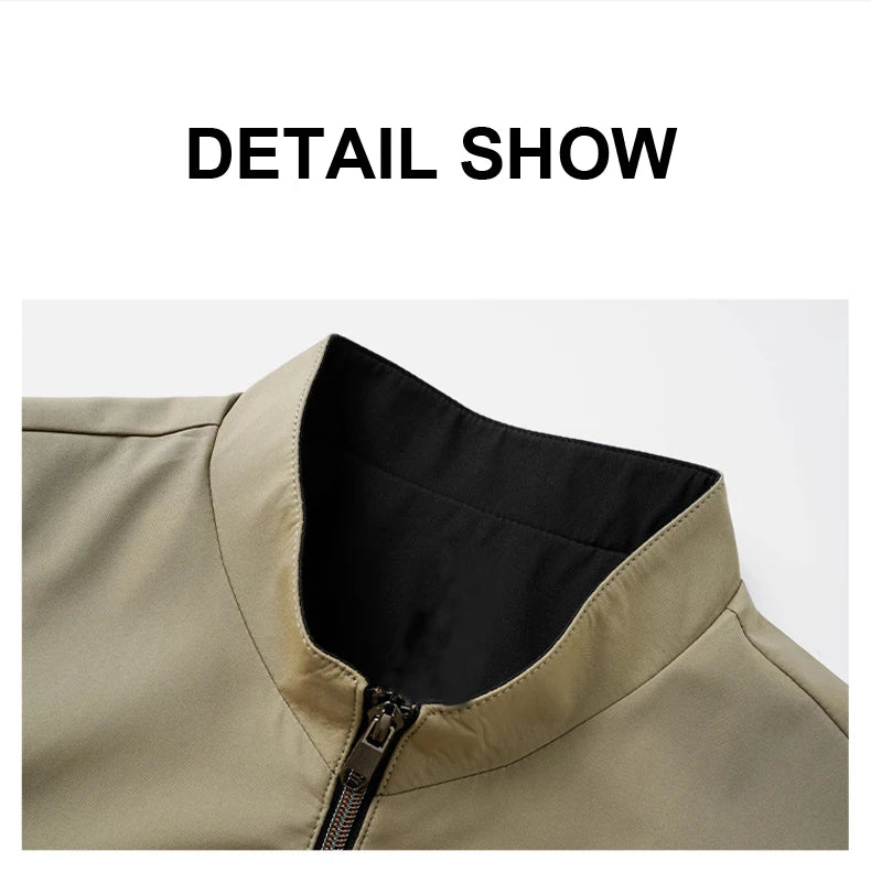 Spring Autumn Jacket Men Casual Solid Color Men's Jackets Slim Fit.