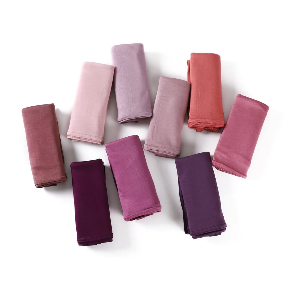 Modal Cotton Jersey Hijabs For Woman Long Muslim Scarf .