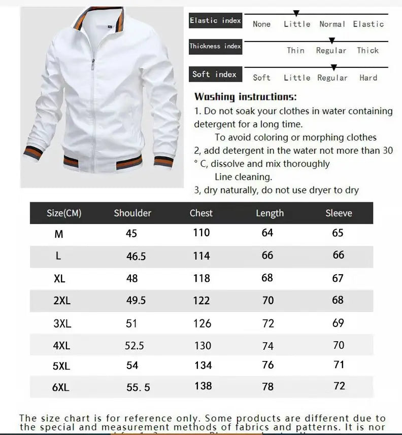Fashion Men's Windbreak Bomber Jacket Spring Summer Man.