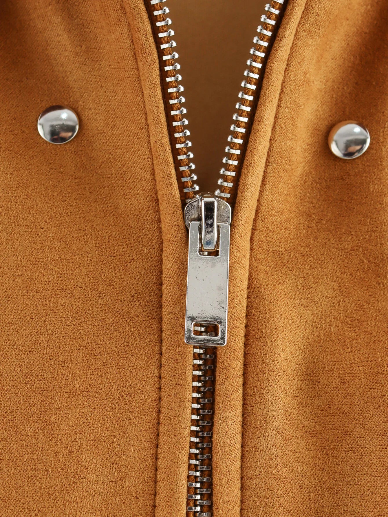 TRAFZA Casual Chic Women Solid Jackets Rivet Long Sleeve .