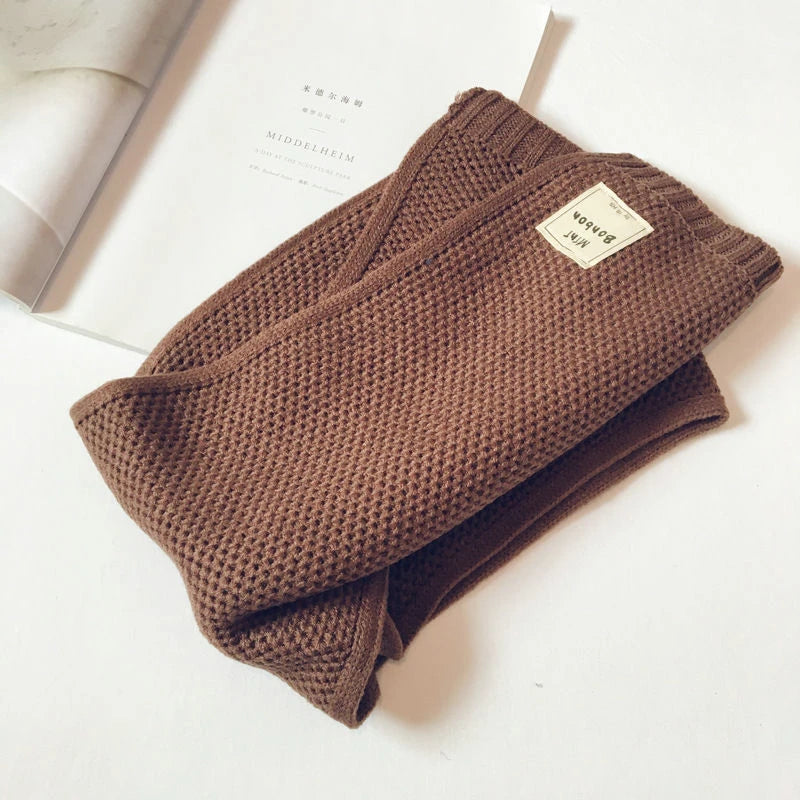 Kids Scarf Autumn Winter Korean Fashion Children's Knitting Baby Bib Wool Knitting Winter Versatile Female Warm Girl Boy