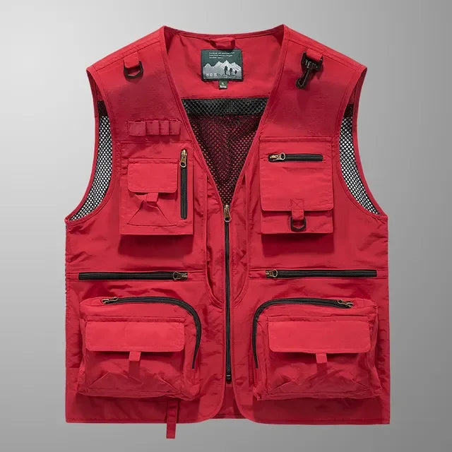 14 Pockets Summer New Men US Tactical Hiking Fishing Vest Mens.