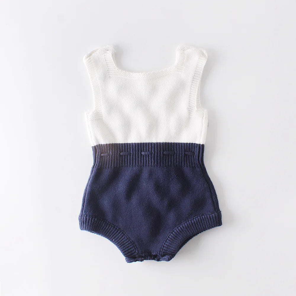 Baby Boys Girls Knit Rompers Baby Clothes New Spring Autumn Knit Rompers Infant Boys Girls Vest Triangle Rompers Baby Clothes